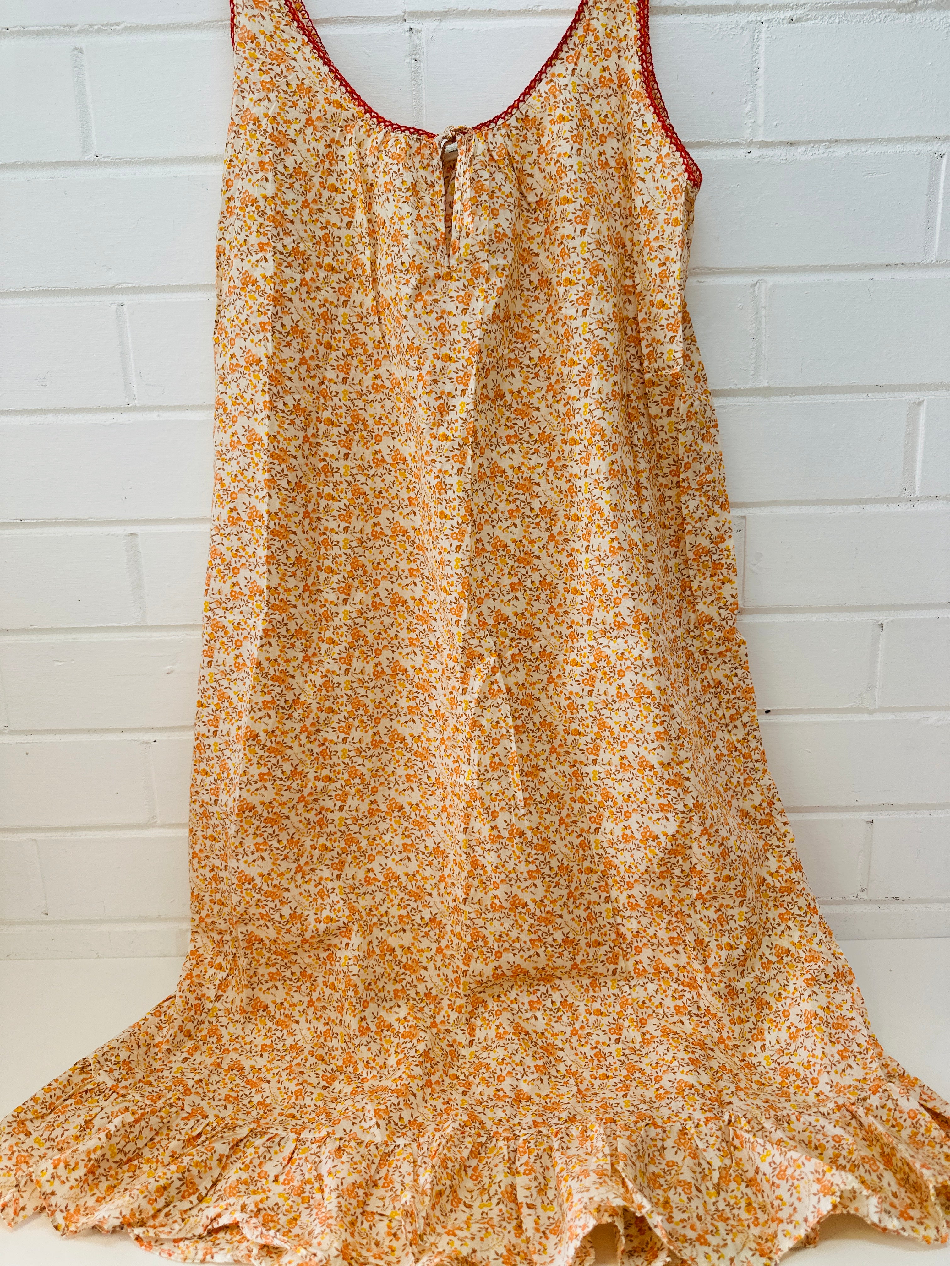 Sweet Cotton Nightie Apricot Floral