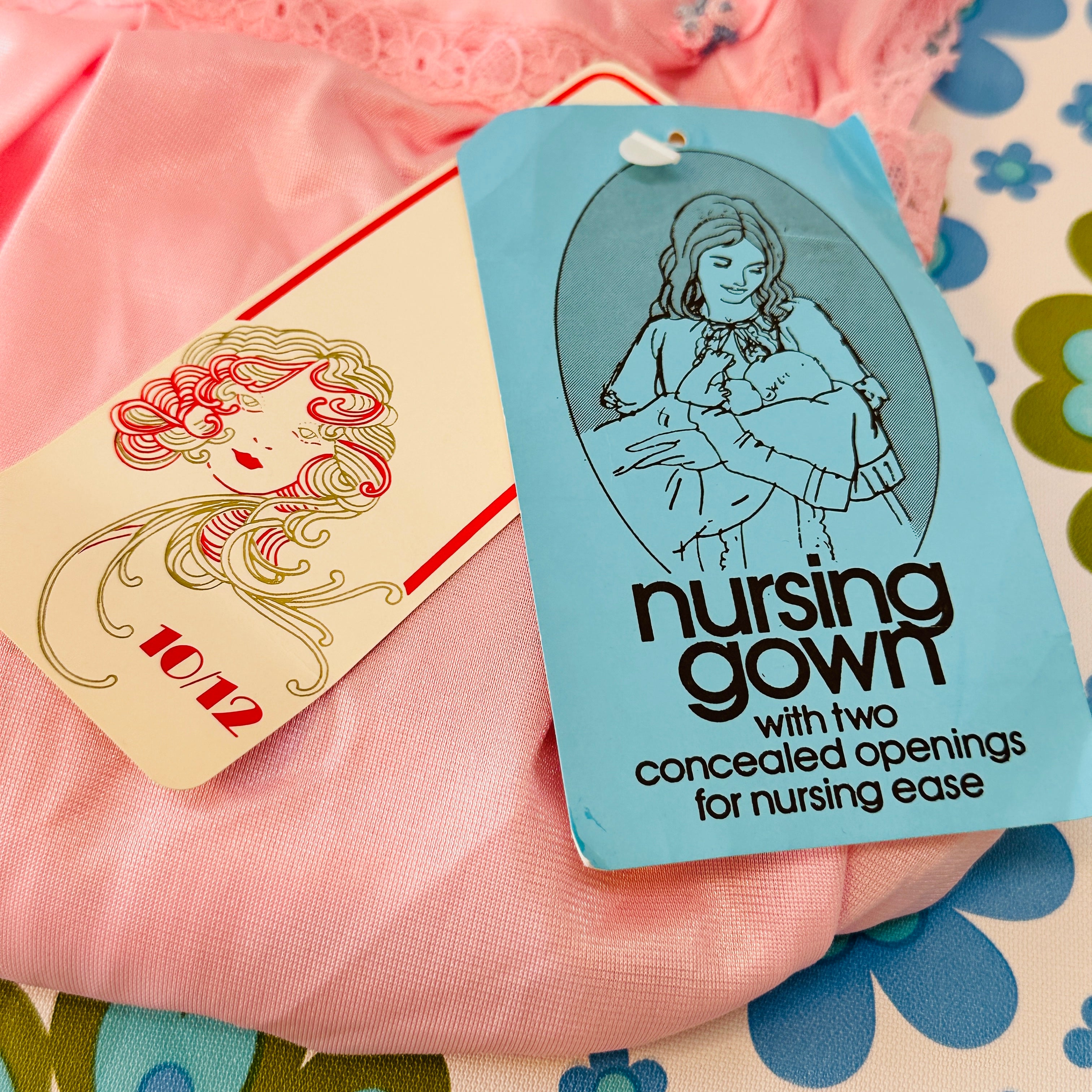 Retro Nursing Gown Nightie Breast Feeding