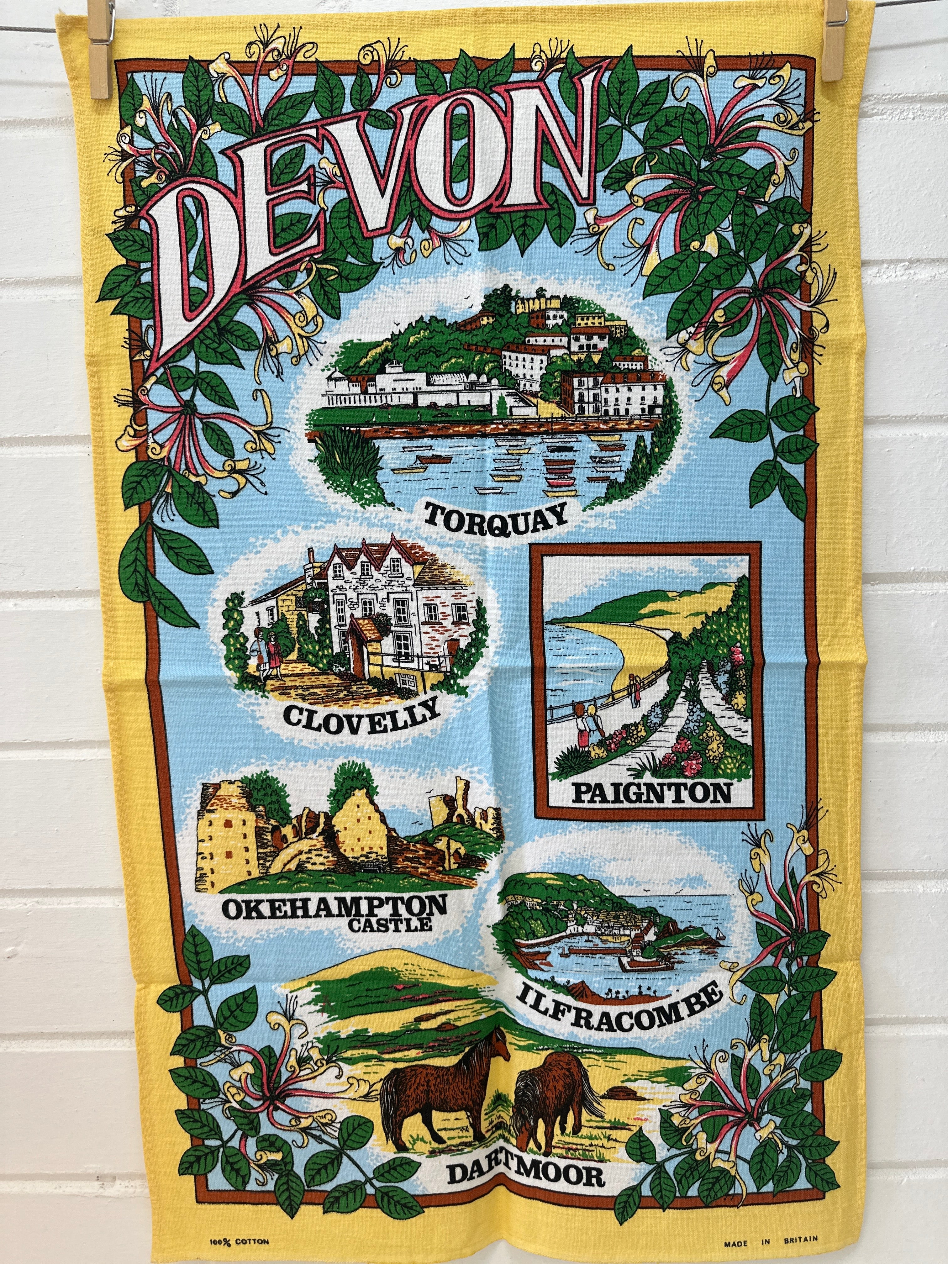 Cute Vintage Tea Towel DEVON