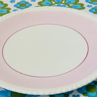 Pretty Pink Old England Johnson Bros Plate LARGE