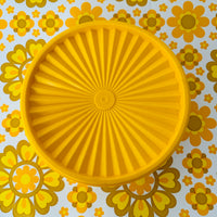 Yellow LARGE Round RETRO Tupperware Container