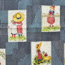 105cms Adorable VIntage Fabric Remnant Cotton