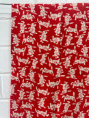 80cms Vintage Red & White Rabbit Remnant