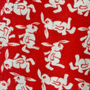 80cms Vintage Red & White Rabbit Remnant