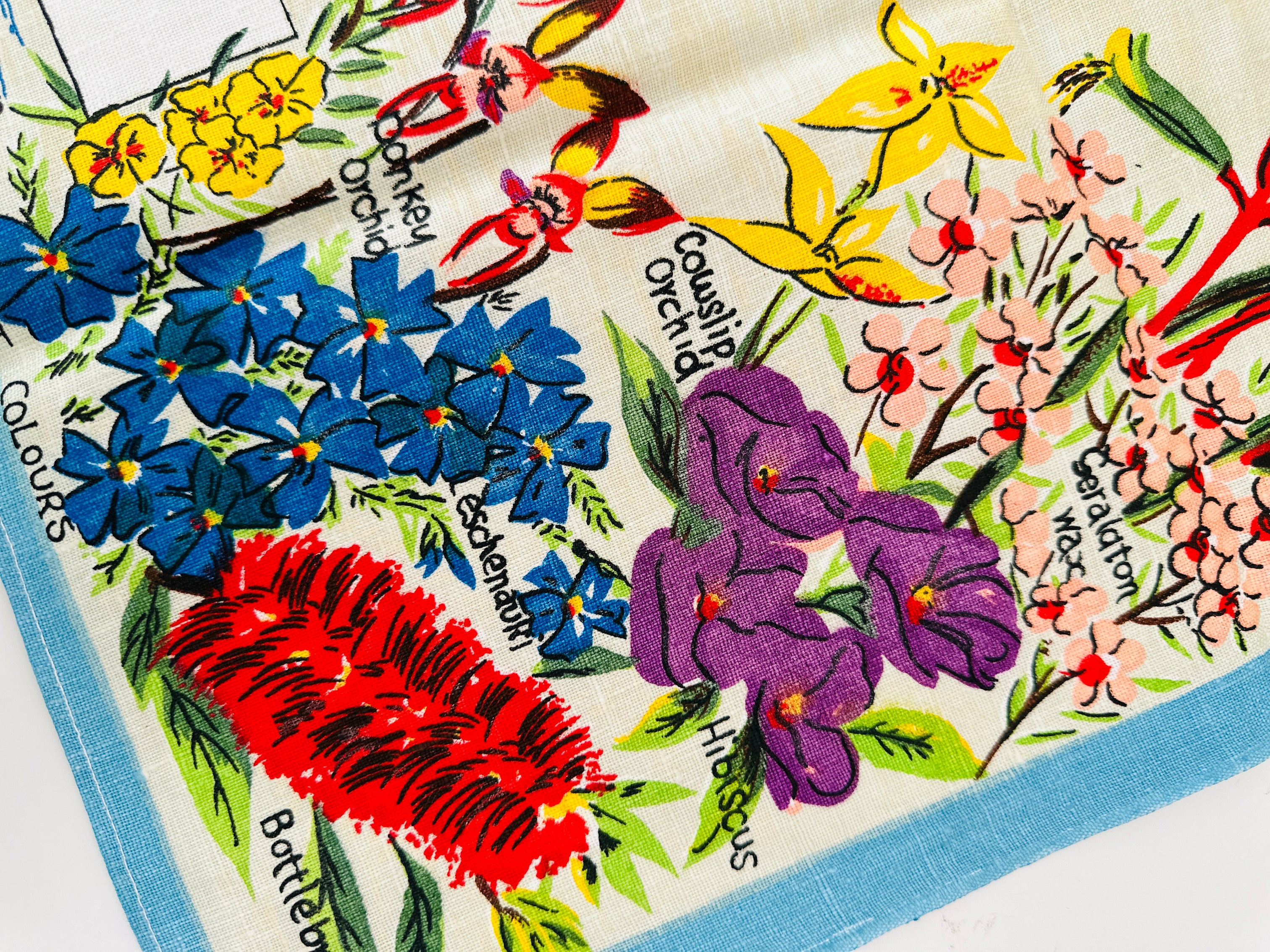 Stunning CRISP Unused Vintage Tea Towel Western Australia