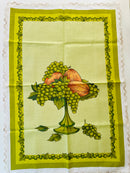 CRISP Unused Vintage Tea Towel Embroidered Edge