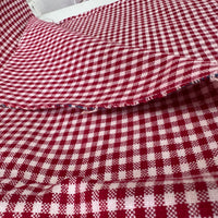 250cms Red Vintage Gingham Fabric