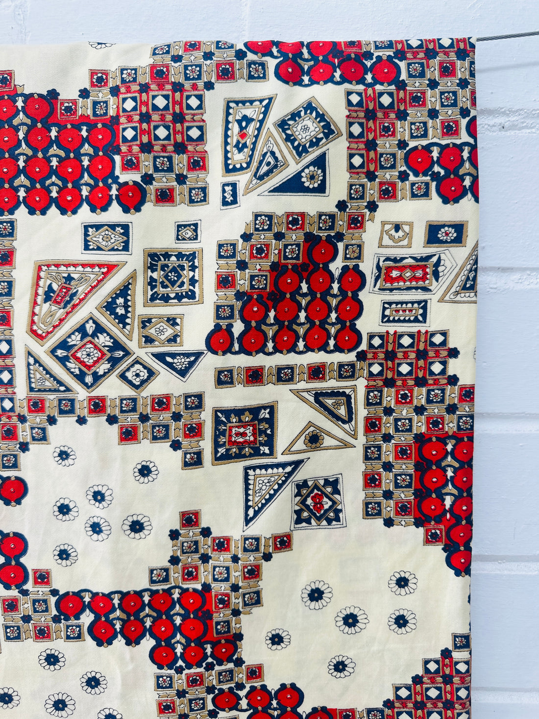 265cms Abstract Vintage Cotton Fabric