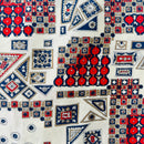 265cms Abstract Vintage Cotton Fabric