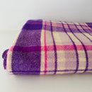 Beautiful Wool Blanket in Purples & Pinks