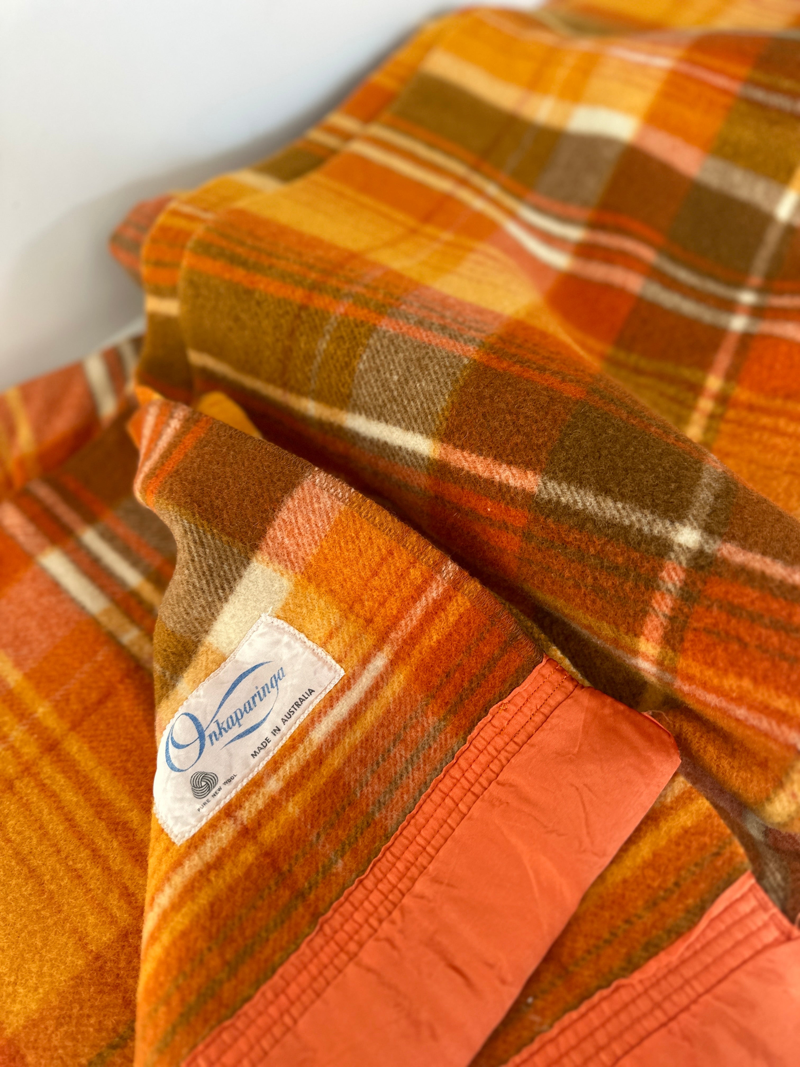 Vintage Onkapringa WOOL Blanket LOVELY