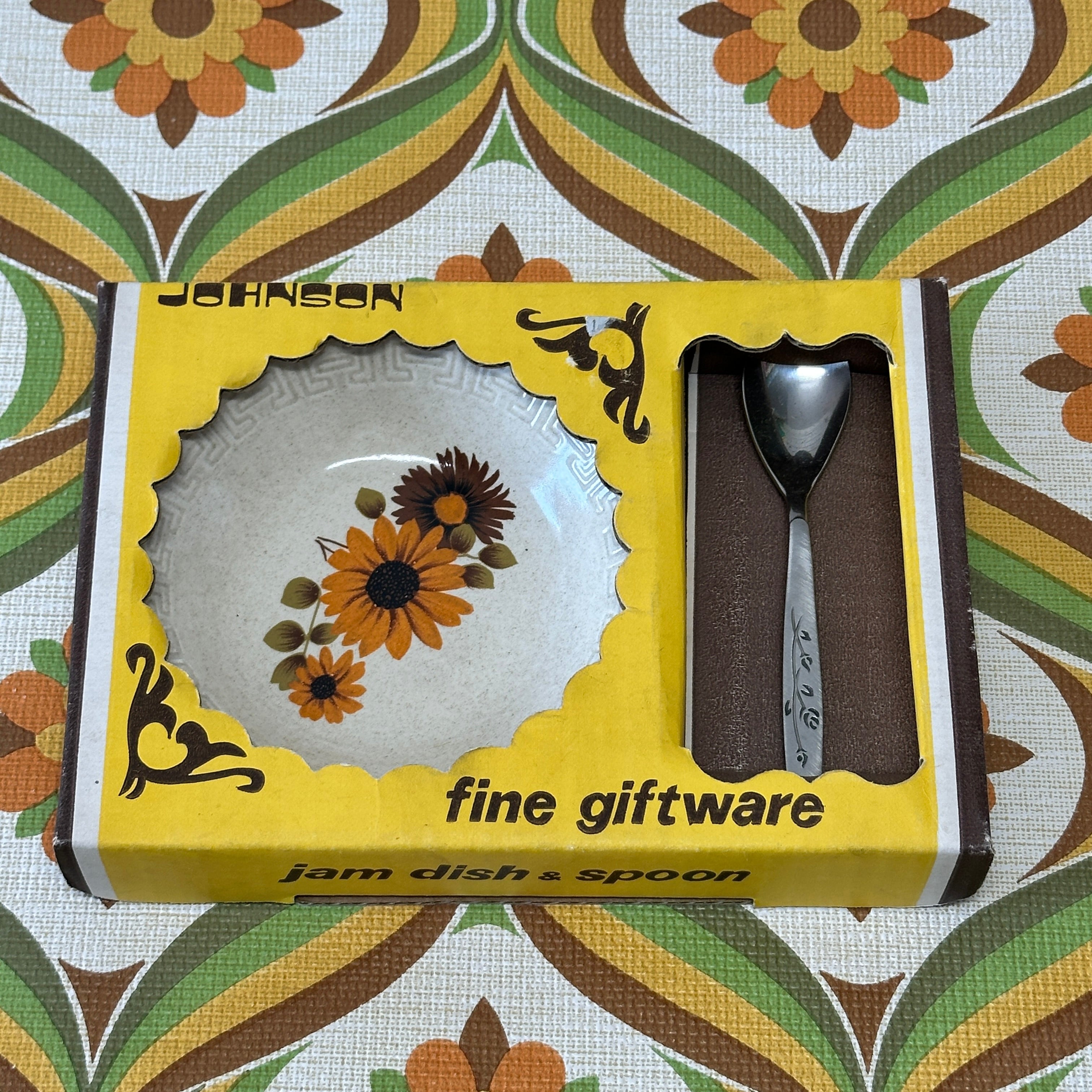 Johnson of Australia Jam Dish & Spoon