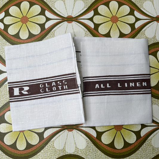 UNUSED Vintage Linen Tea Towel