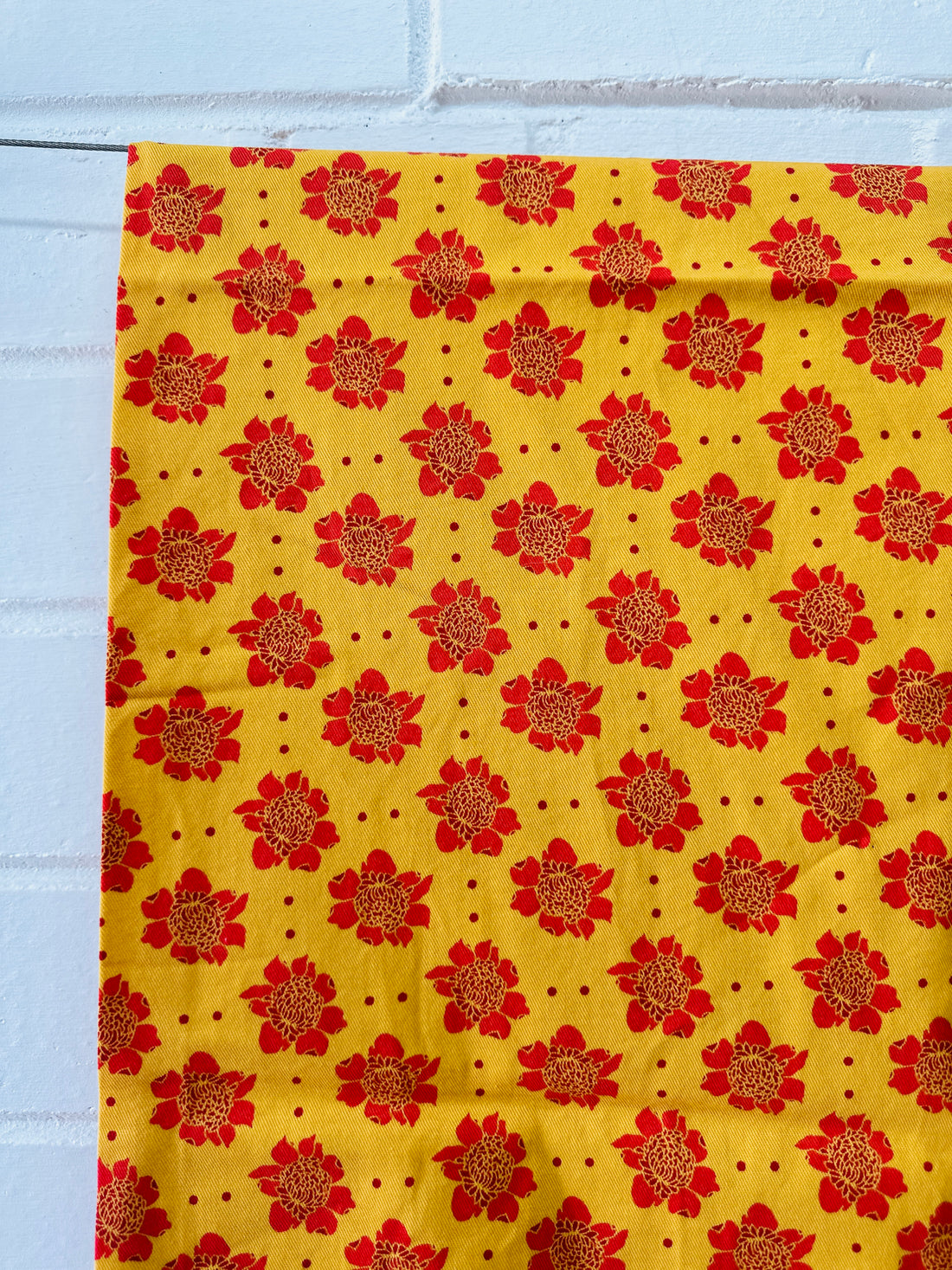 100cms Orange Medium Weight Modern Cotton Fabric