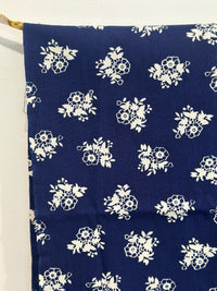 210cms Cute Vintage Navy Blue Cotton Fabric