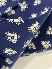 210cms Cute Vintage Navy Blue Cotton Fabric
