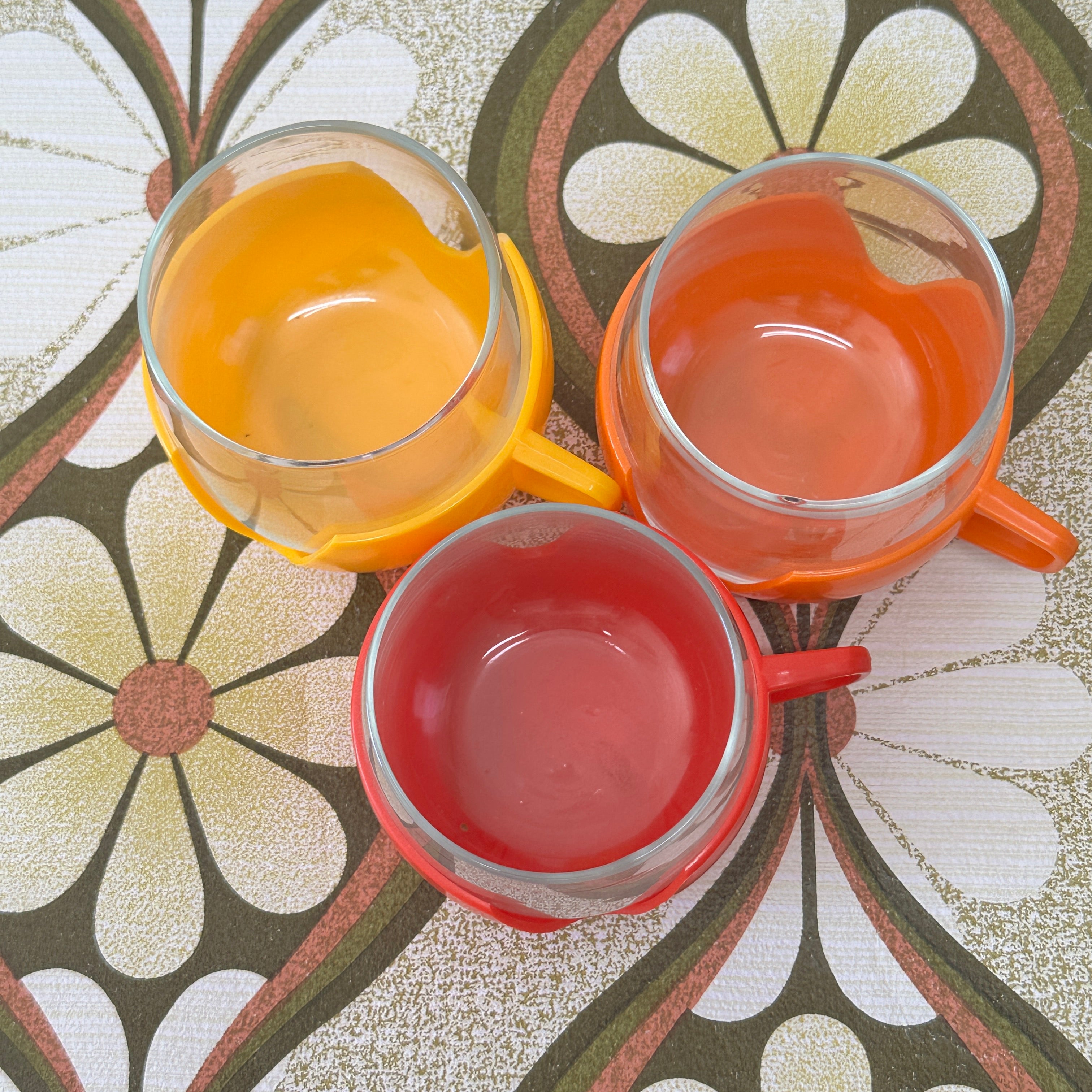 Set of THREE Vintage Mugs CUPS Camping Caravan