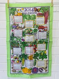 Vintage 2014 Calendar Tea Towel