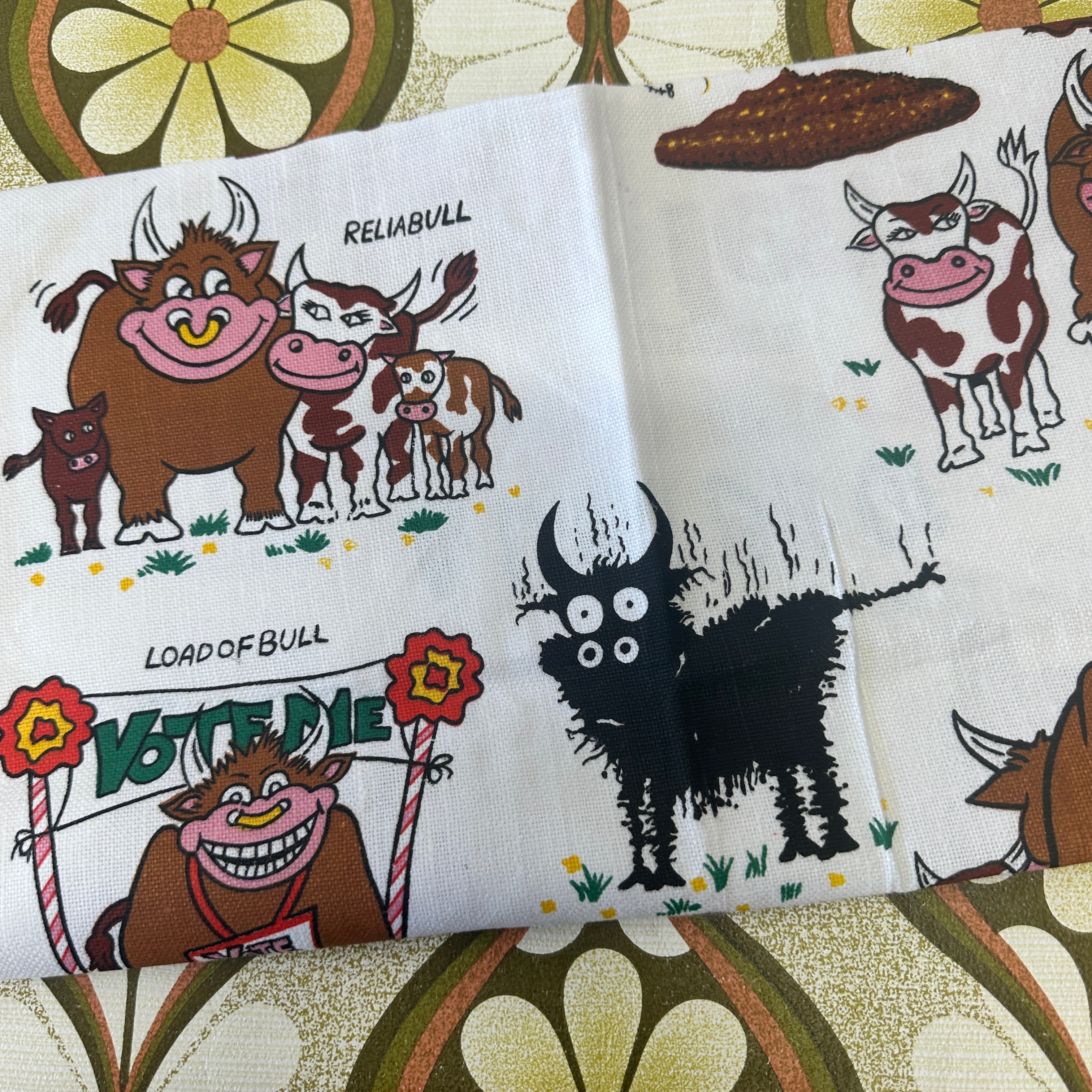 Vintage Tea Towel Northern Territory Bull