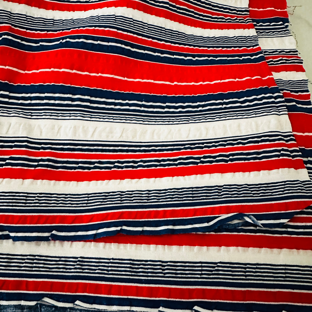 400cms Seersucker Vintage Striped Fabric