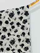 140cms Black & White Cotton Fabric