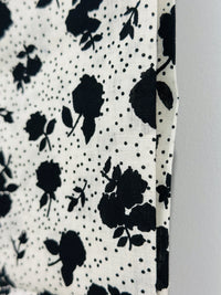 140cms Black & White Cotton Fabric