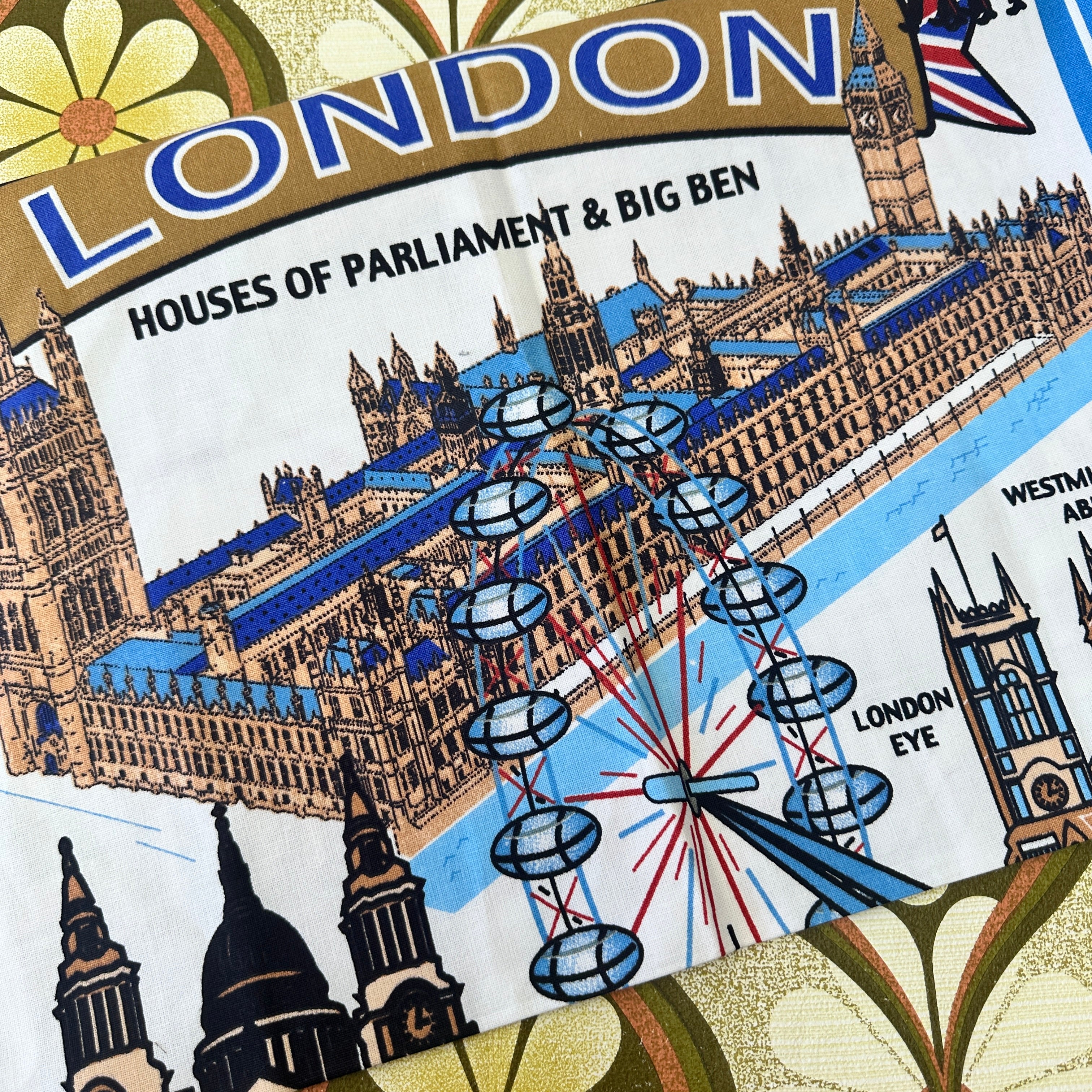 LONDON Vintage Cotton Tea Towel