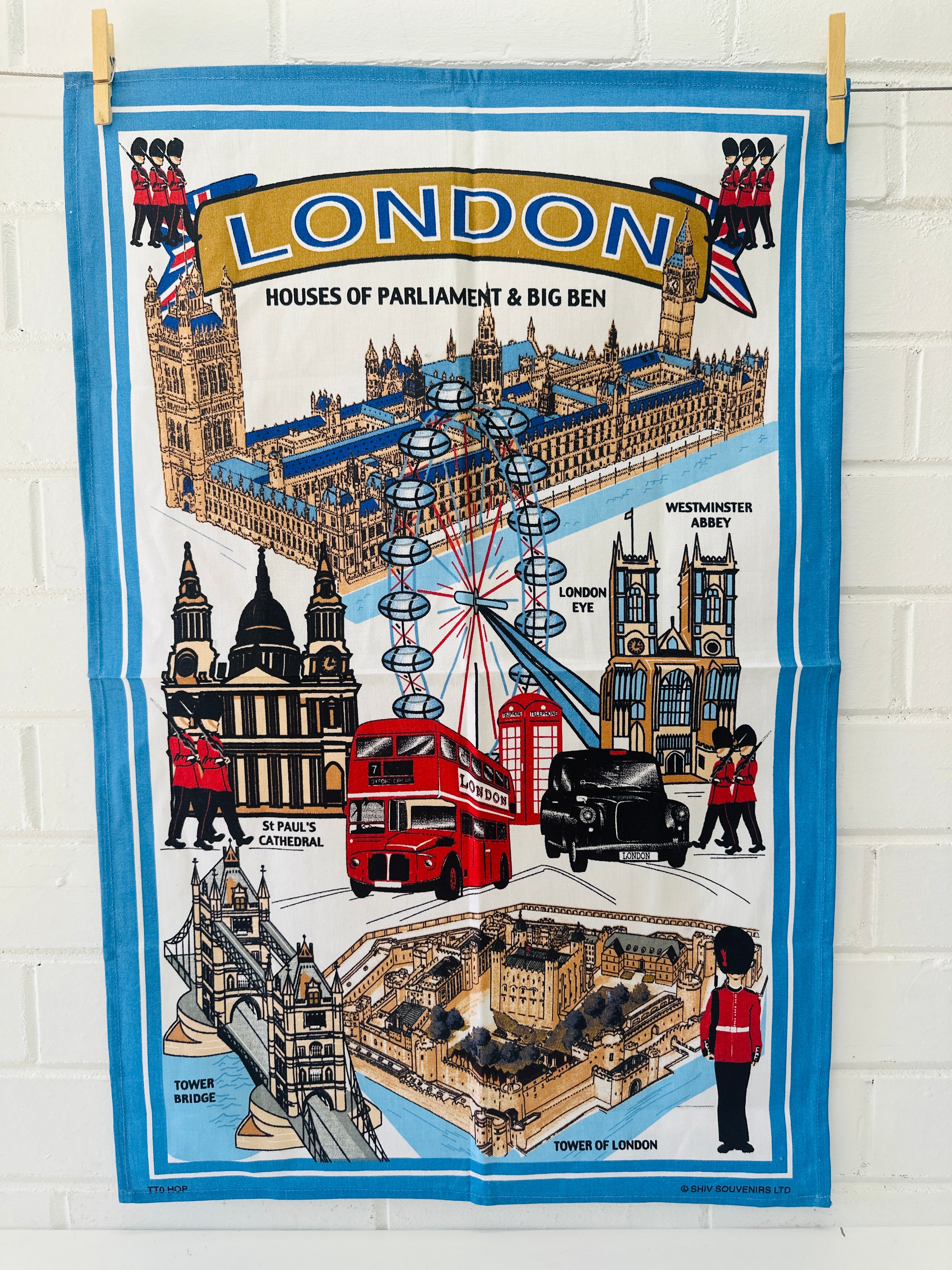 LONDON Vintage Cotton Tea Towel