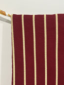 290cms Heavy Weight Maroon Striped Fabric
