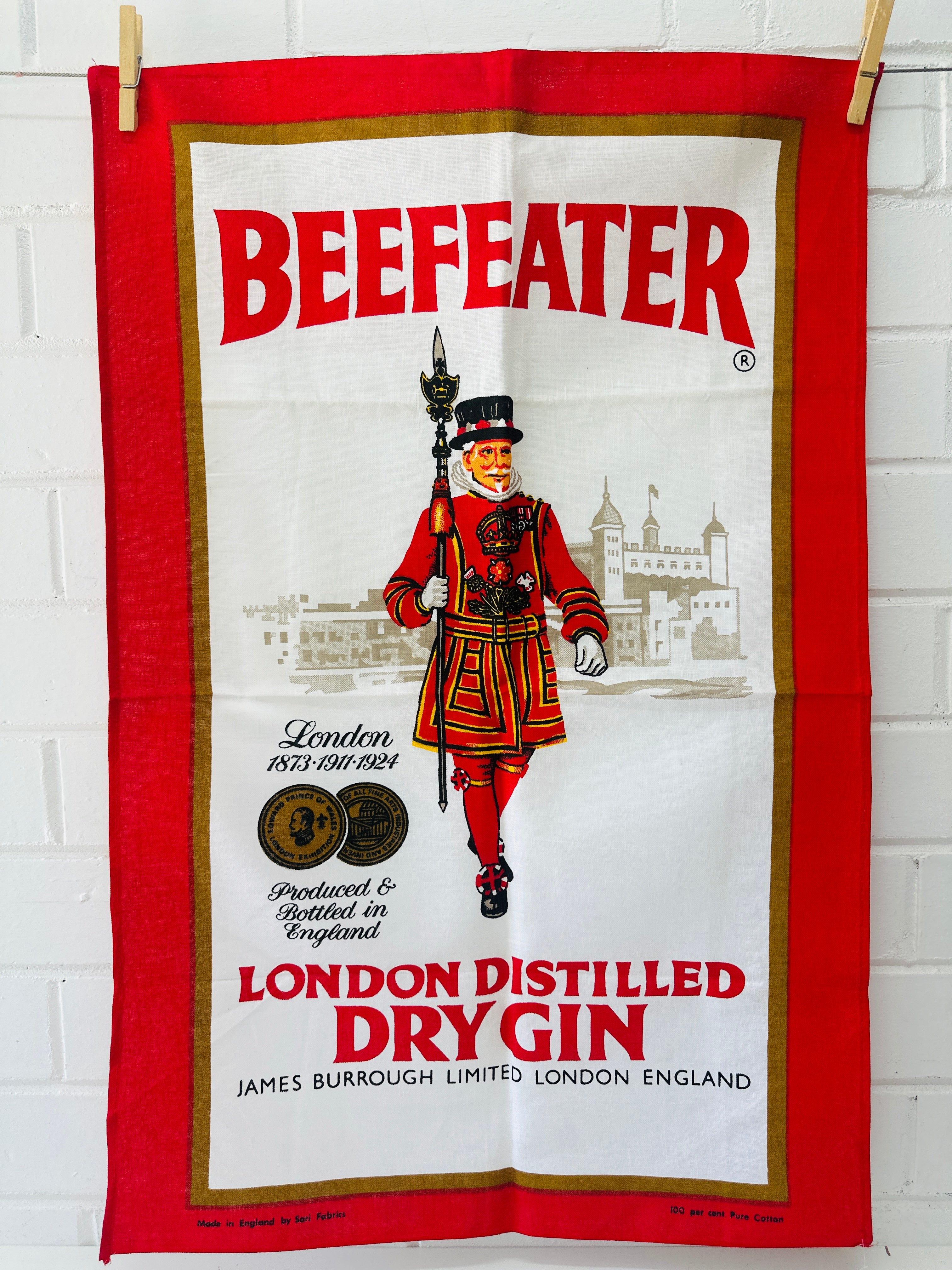 DRY GIN Vintage Cotton Tea Towel