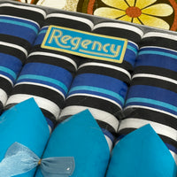 Vintage Regency Blue Placemats | Napkins