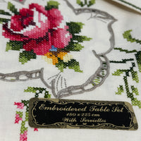 Unused Embroidered Vintage Tablecloth Serviettes