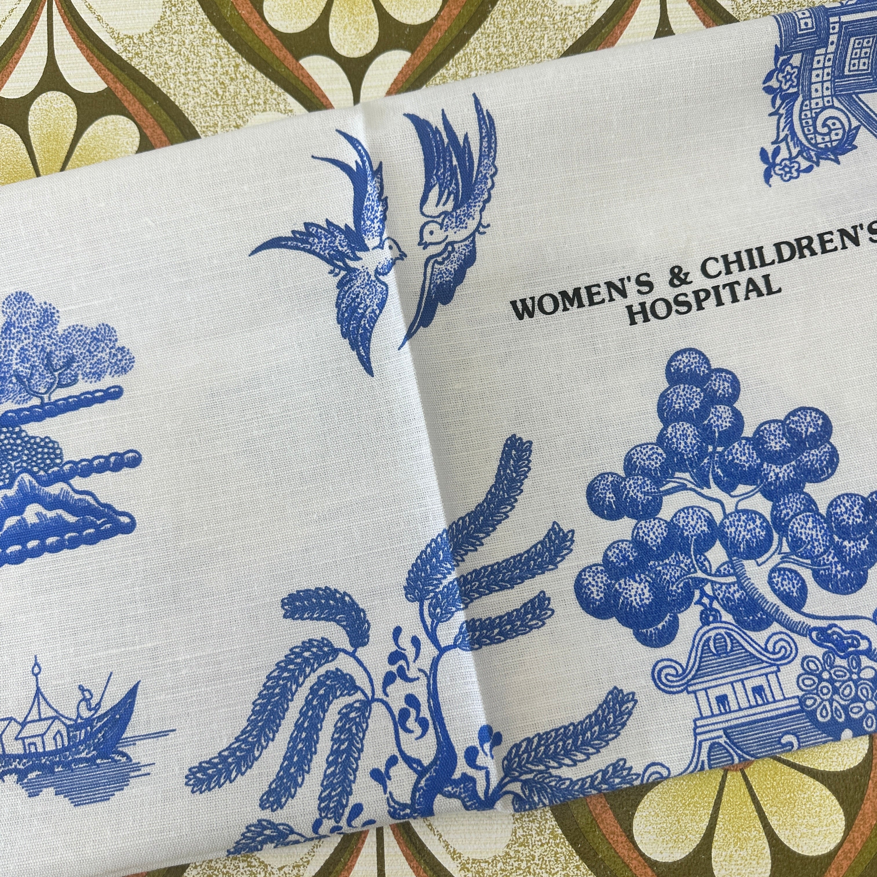 Vintage UNUSED Women's & Children's Hospital Tea Towel