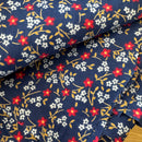 350cms Sweet Vintage Navy Blue Floral Fabric