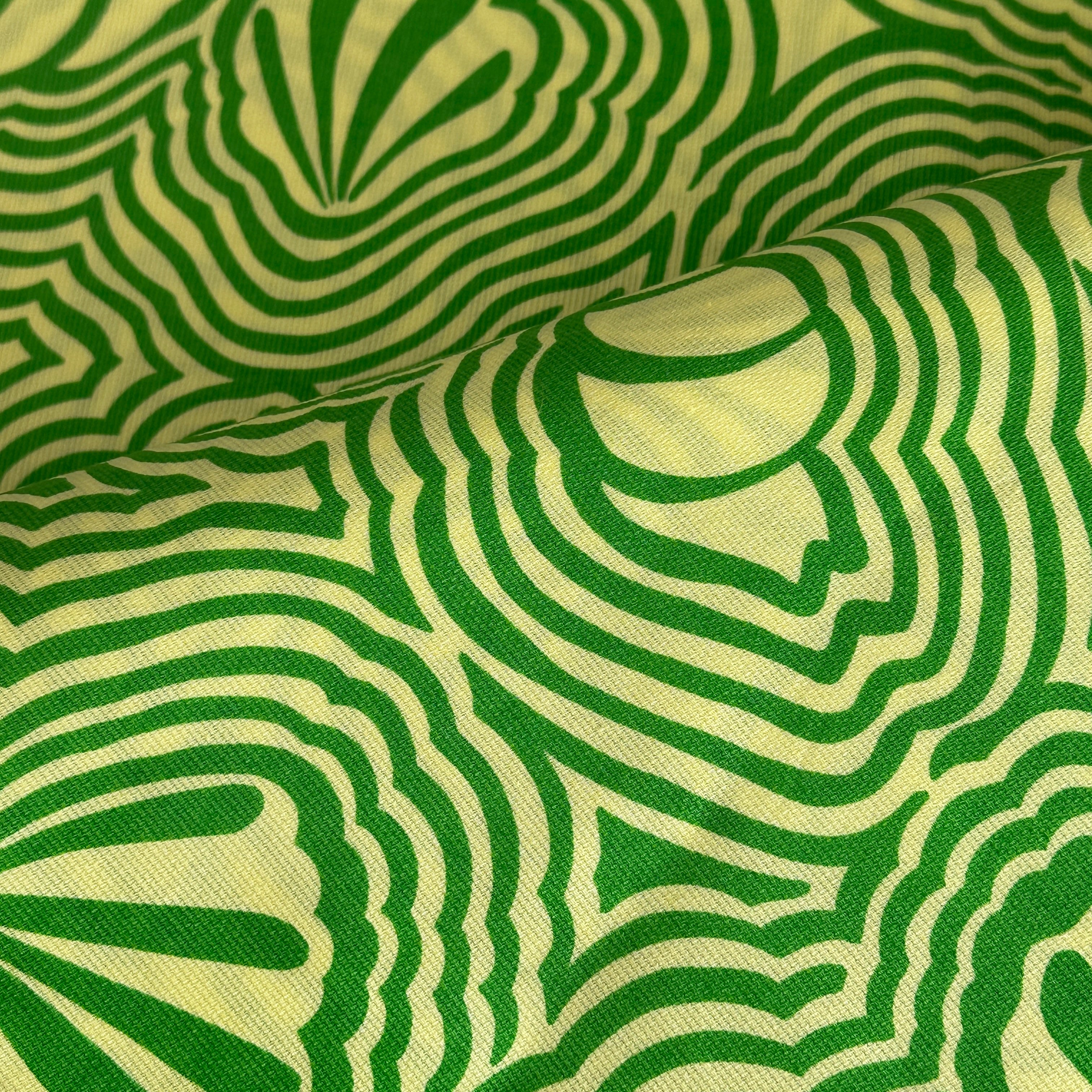 290cms Fab Retro Vintage Bright Green Fabric