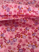 400cms Pretty Pinks Vintage Floral Cotton Fabric