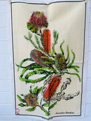 Unused Vintage Australian Banksia's Tea Towel