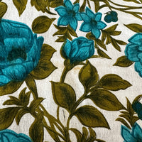 120cm Vintage Texstyle Barkcloth Floral Fabric