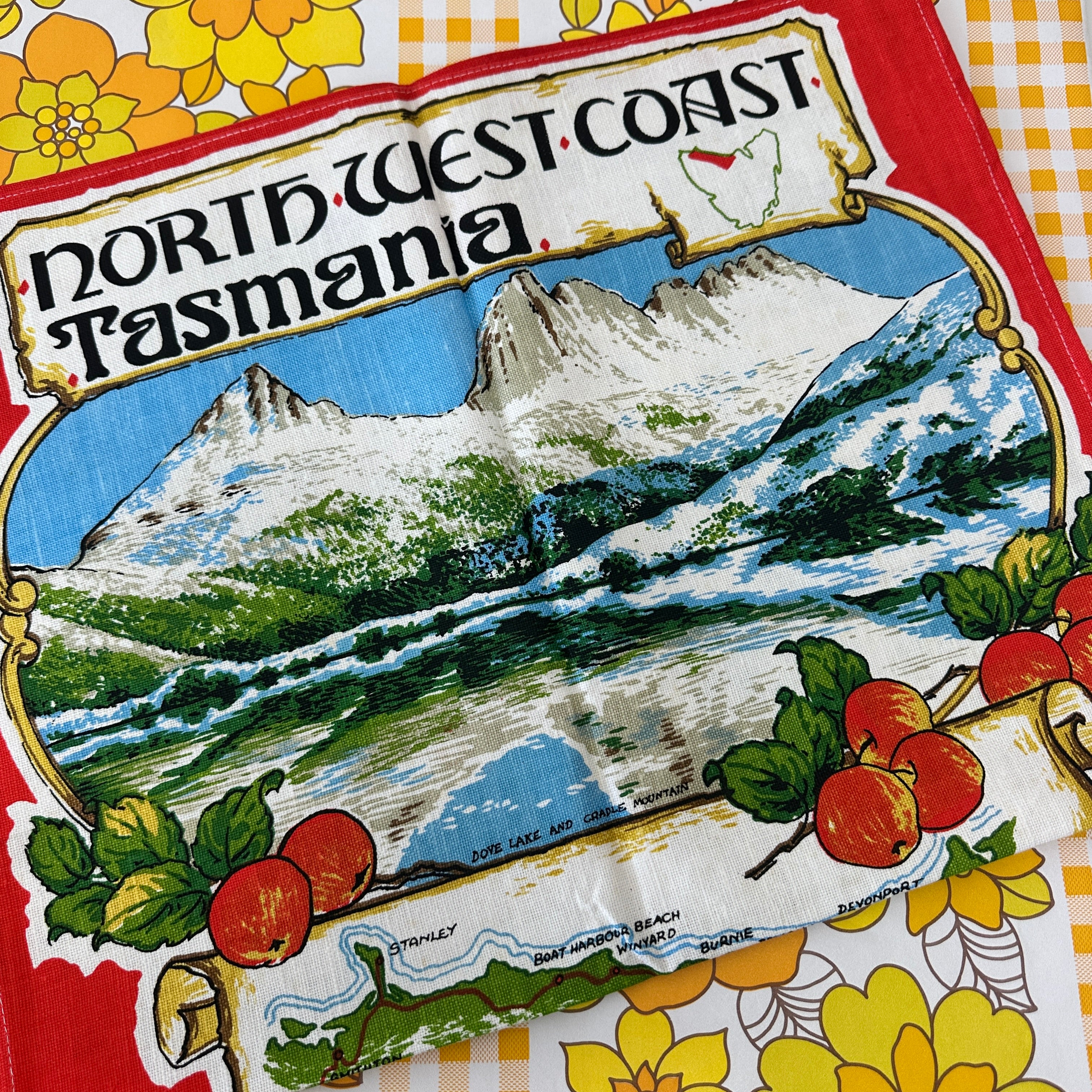 NORTH West Coast Tasmania Tea Towel UNUSED