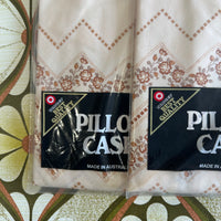 Vintage Set of Pillow CASES Pair Retro