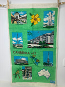Vintage Canberra ACT Pure Linen Tea Towel