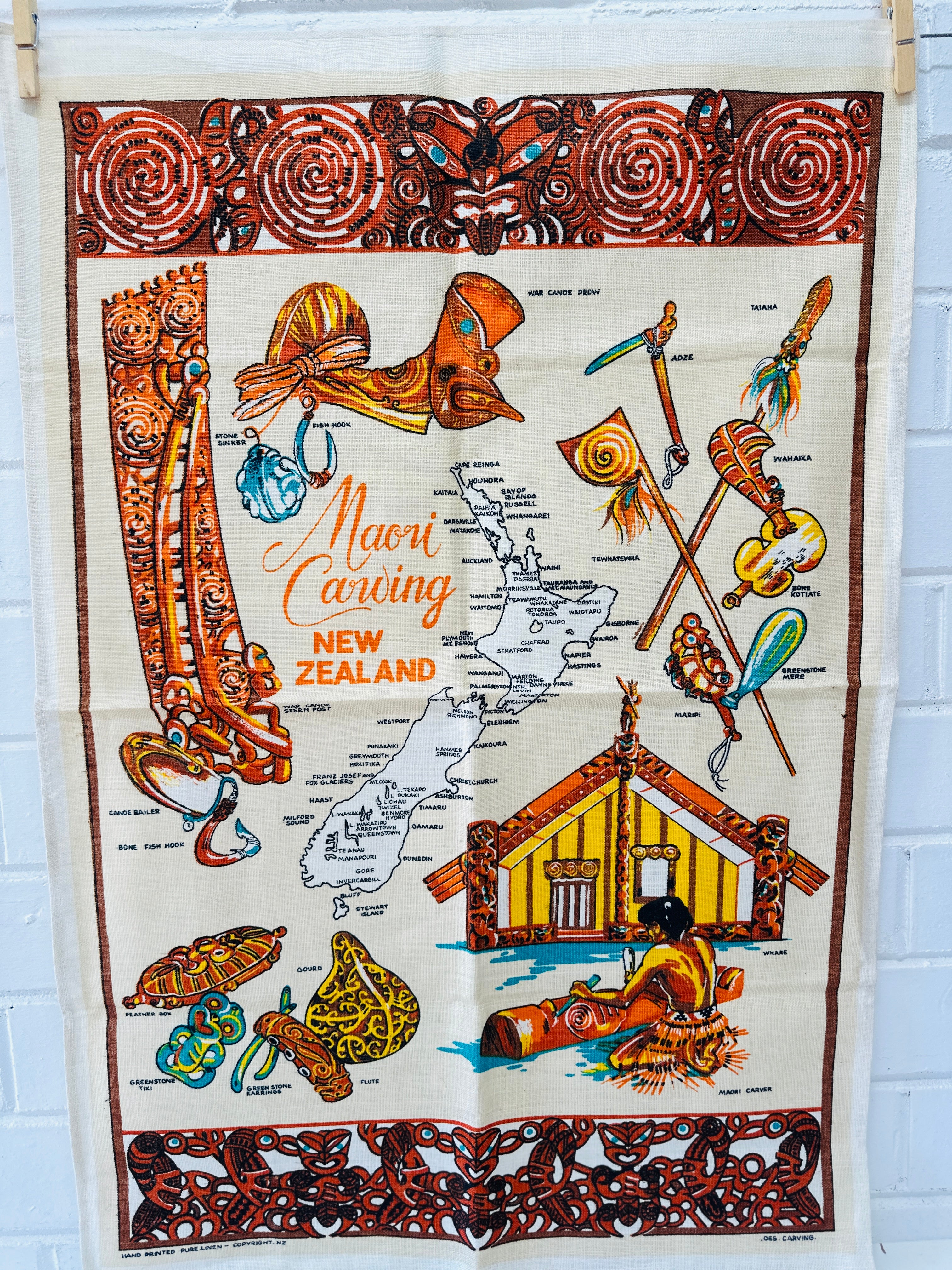 NEW ZEALAND Tea Towel Vintage