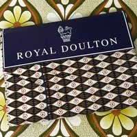 Royal Doulton Vintage Flat Sheet | Geometric Retro Pattern