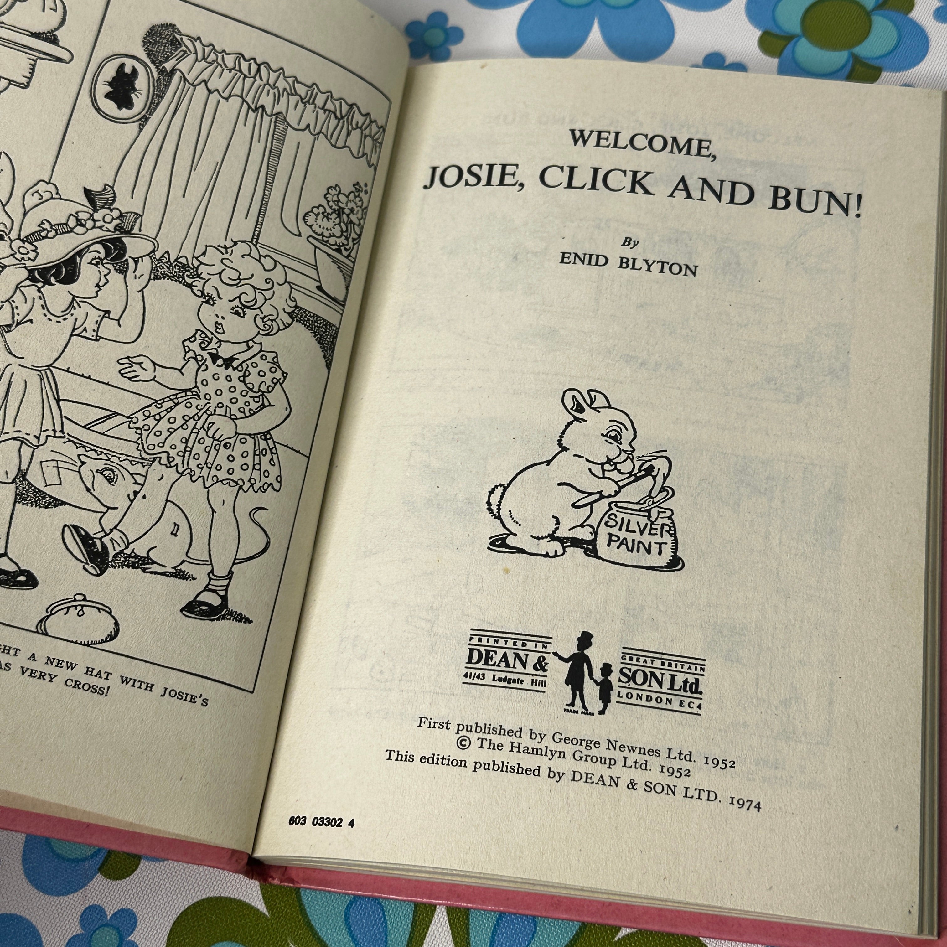 Vintage Enid Blyton Welcome Josie, Click and Bun Hardback Book | 1974 Dean & Son