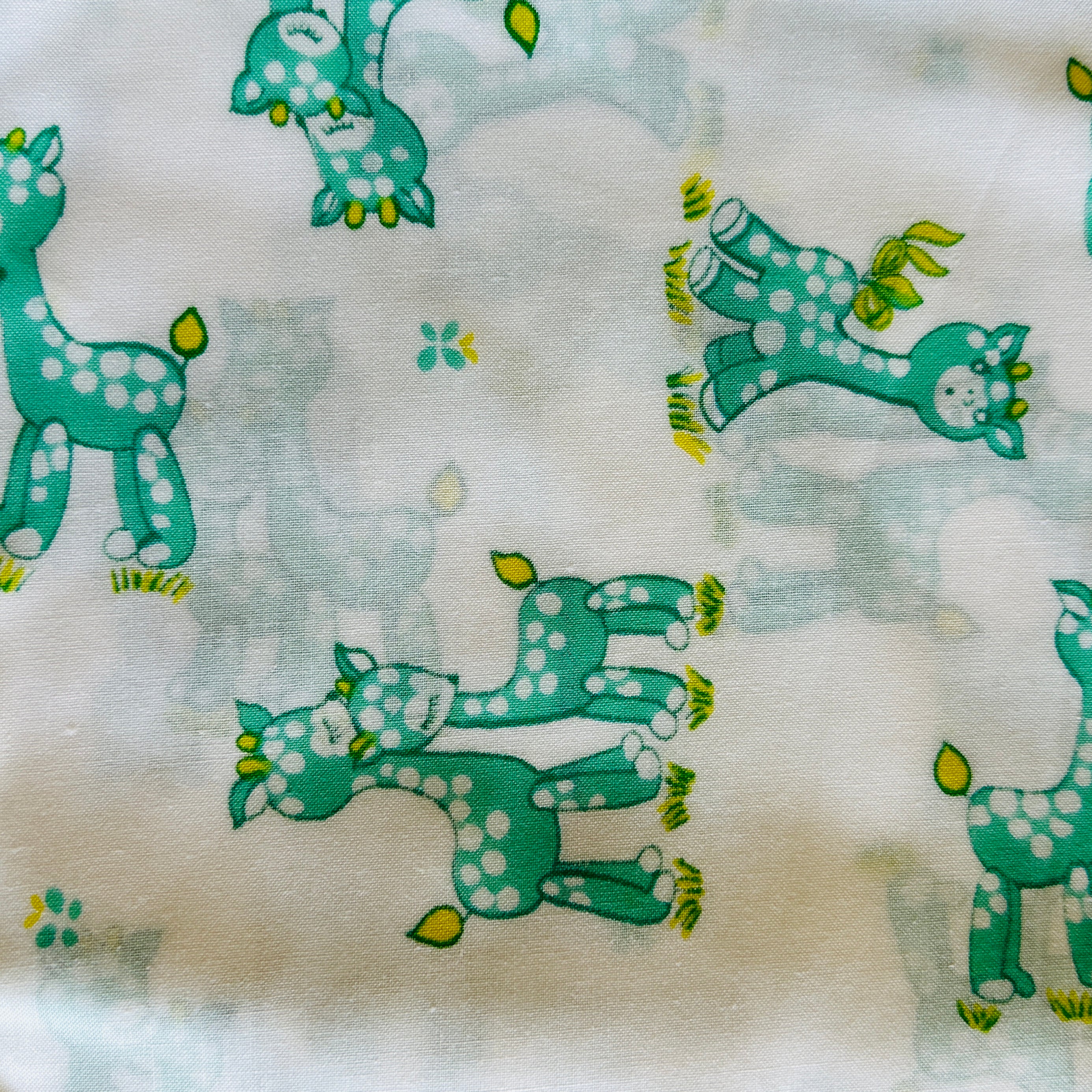 Kids Vintage Cotton Fabric Giraffe Novelty