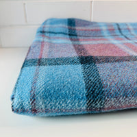 Vintage Blue Checked Blanket