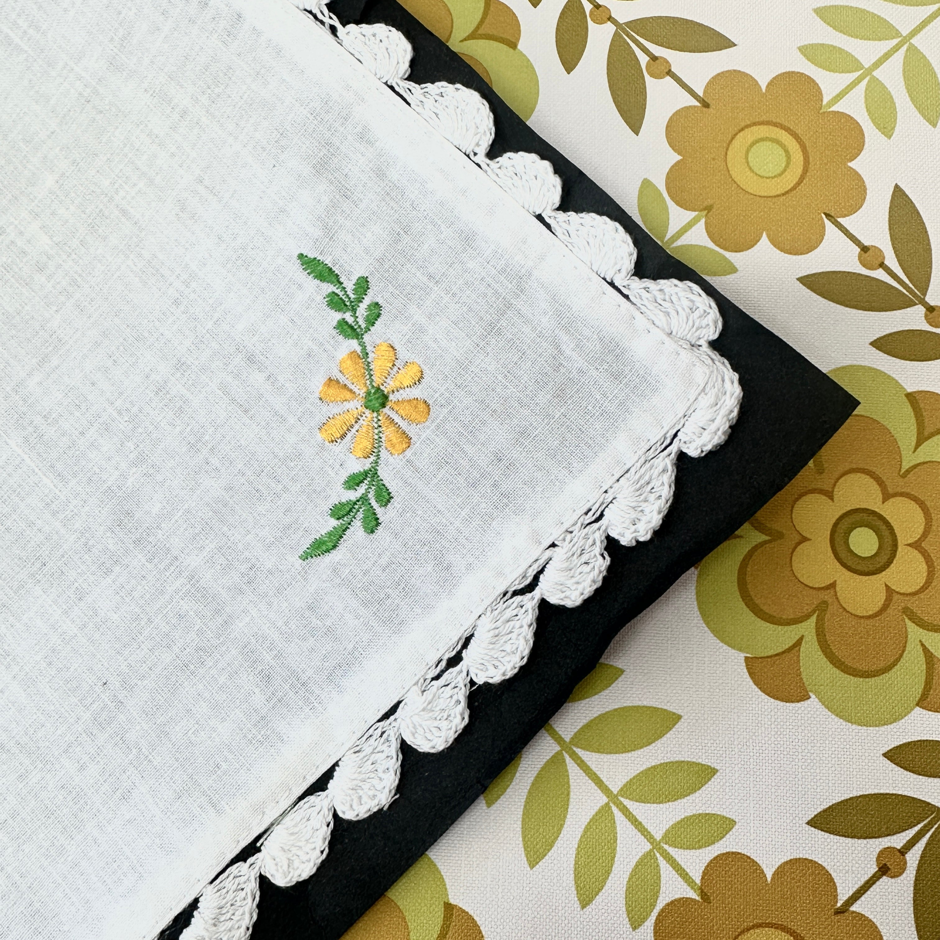 SET of FOUR All Cotton Embroidered Placemats