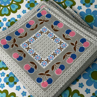 Vintage Floral Cotton Napkins | Set of 12 | Unused