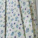 By Metre | Blue & Purple Floral Cotton Fabric | 110cm Wide