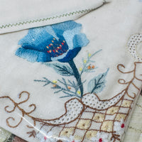 Embroidered Vintage Tablecloth Cotton
